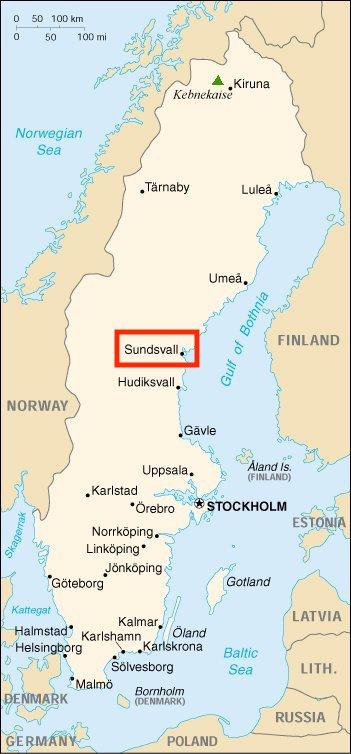 sverige karta sundsvall Sundsvall karta   Karta över Sundsvall Sverige (Norra Europa   Europa)