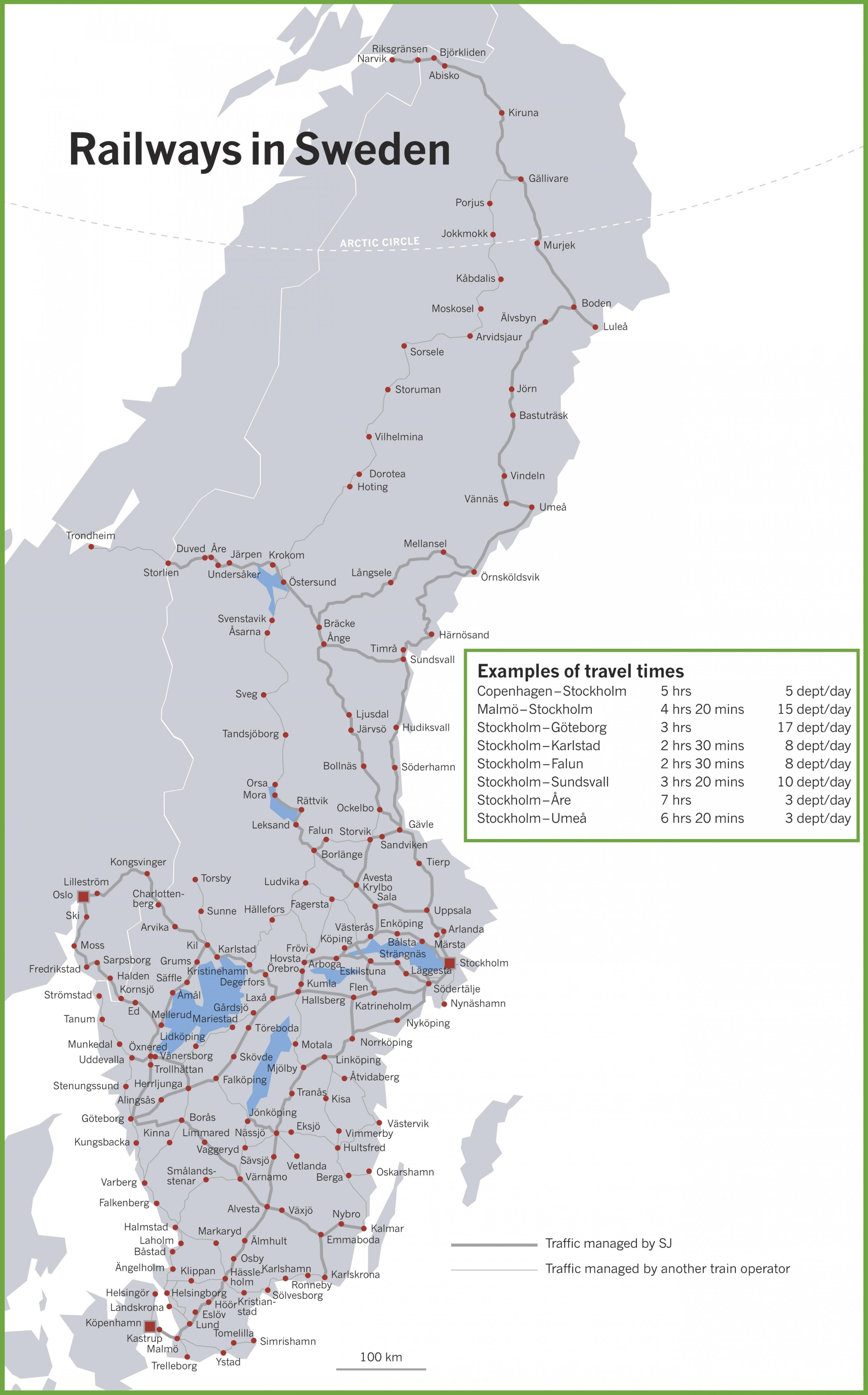 Tåglinjer Sverige Karta – Karta 2020